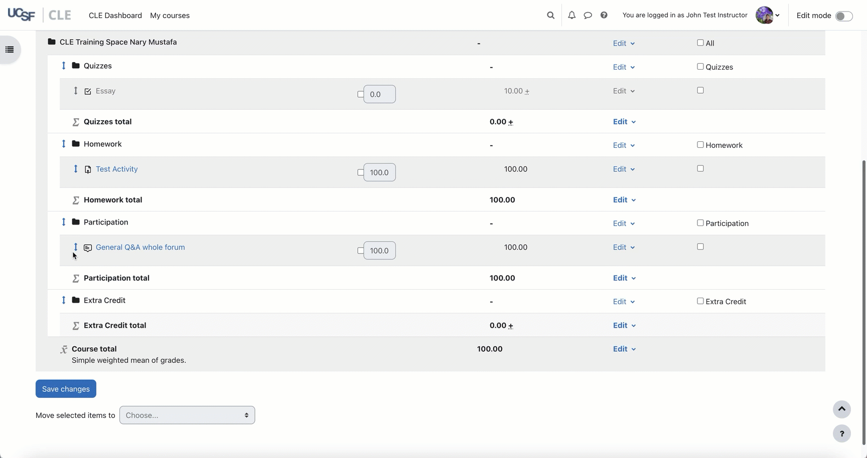 A gif on how to move a single item on the CLE gradebook setup page.gif