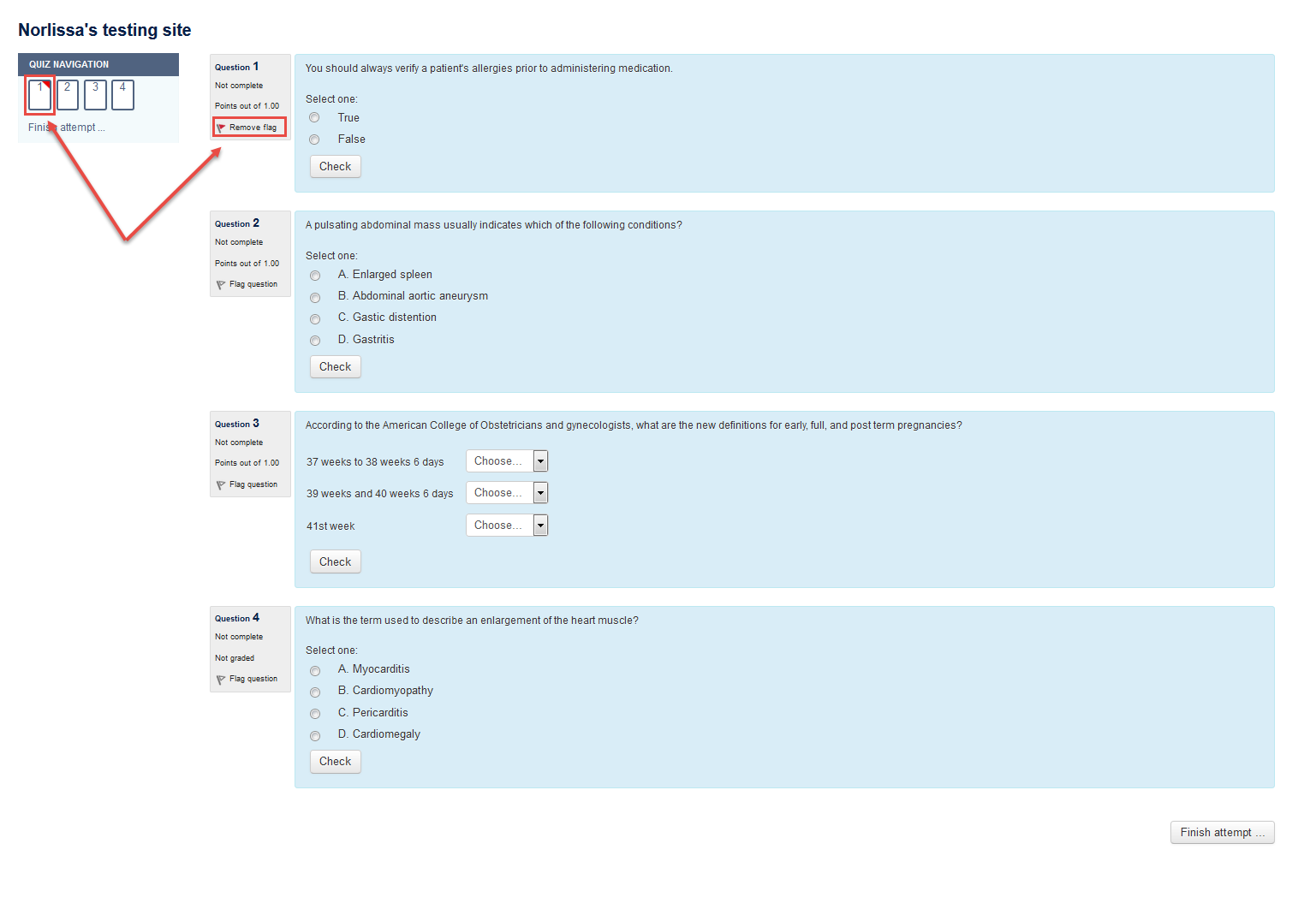 Flagging CLE Quiz Questions – UCSF Library Help Center