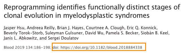 DOI within a citation